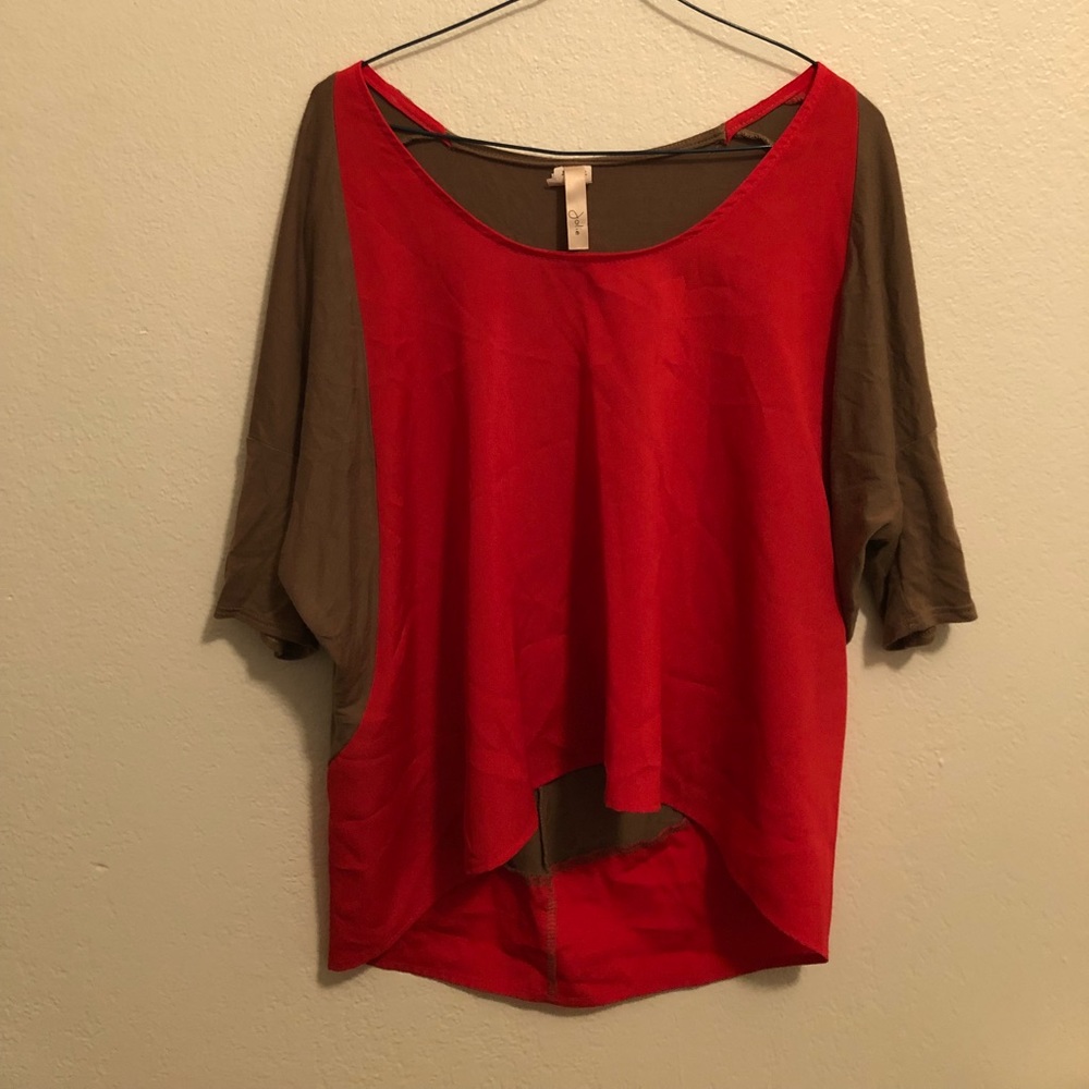 Silky half sleeve shirt